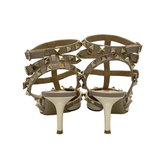 VALENTINOGARAVANI - Cream Gray Beige Women's Sandals 246-081625 - Picture 3 of 6